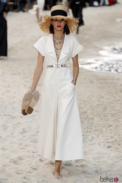 Vestidos Chanel Blanco talla 34 FR de en Seda 